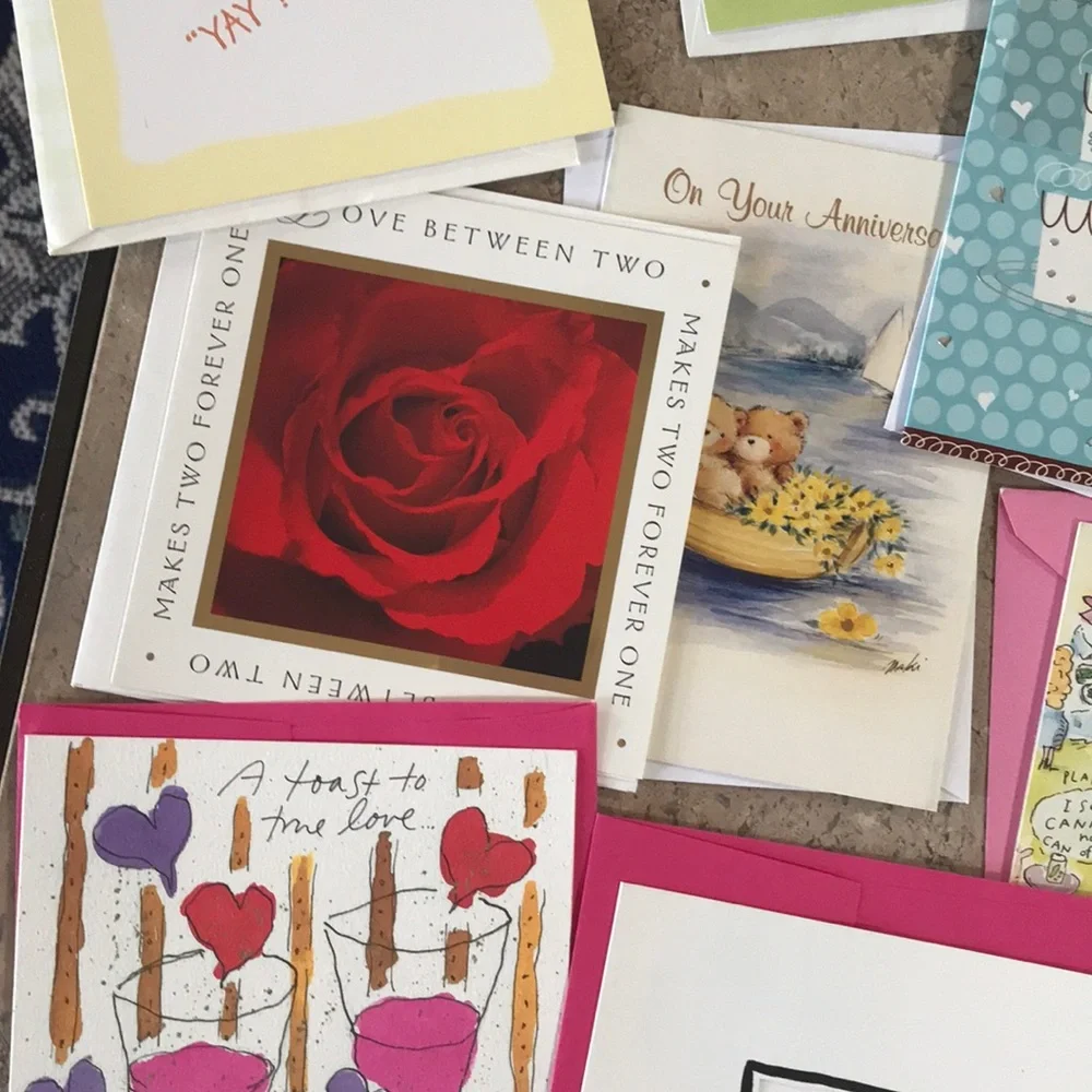 Lot of 35 greeting cards wedding baby party
